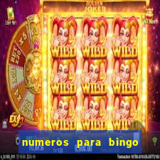 numeros para bingo de 1 a 90